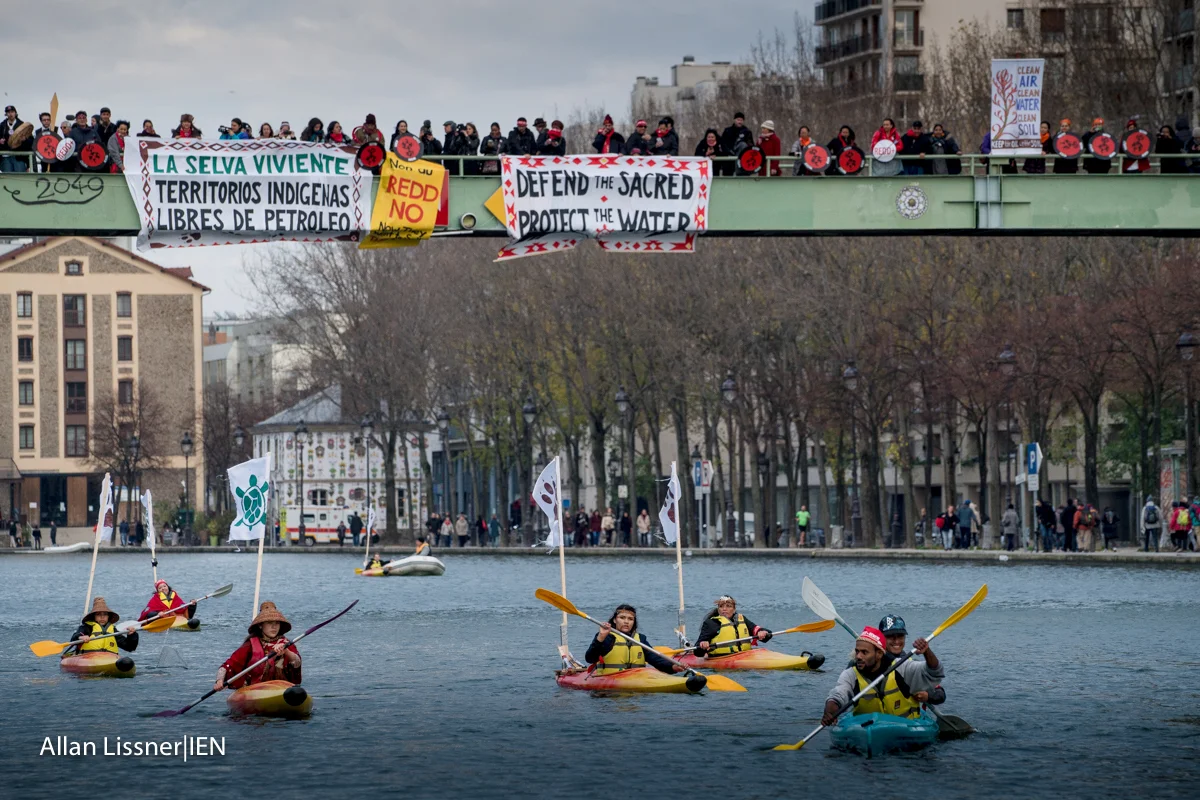 Nov 26, 2015 - Historic Kayak Action demands Indigenous Peoples Rights in Paris Climate Accord