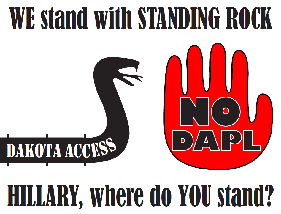 Oct 27, 2016 - Clinton Continues to Remain Silent on the Dakota Access Pipeline: Water Protectors Question, Is She With Us by Matt Remle