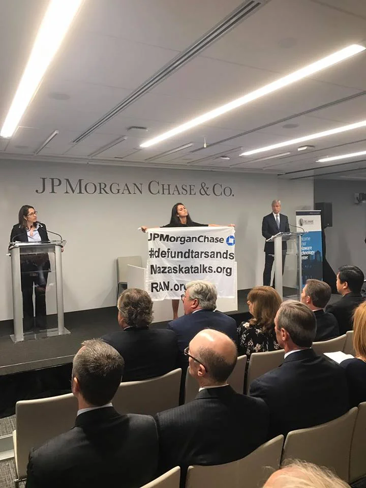 May 17, 2017 - Coalition Disrupts JPMorgan Chase Shareholders Meeting: Demand they Defund Tar Sands