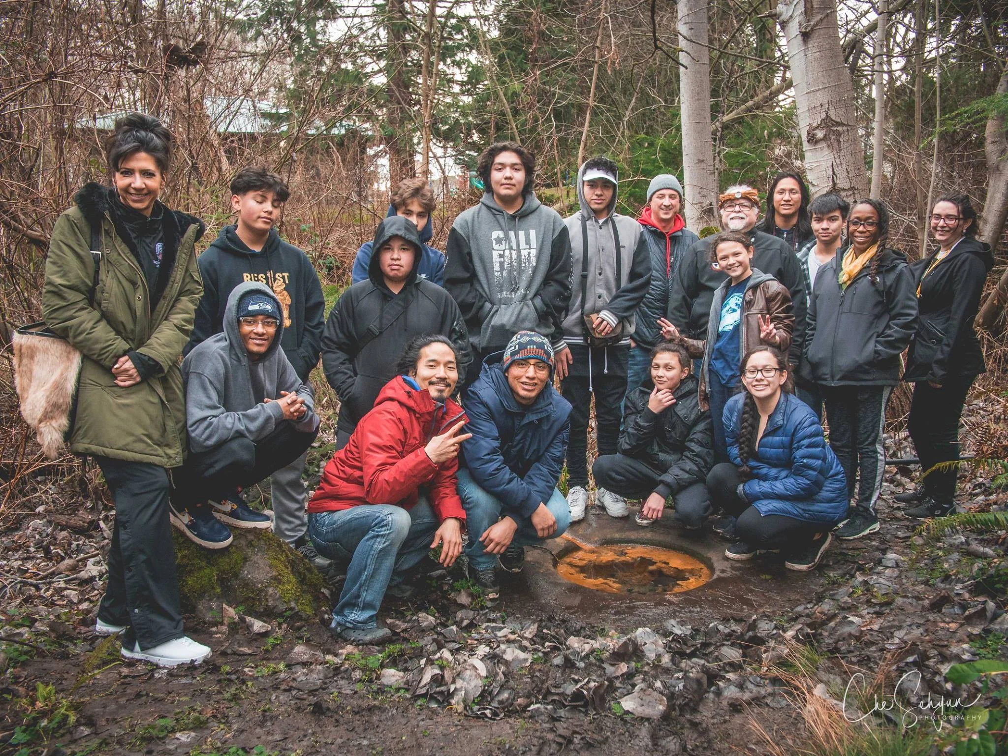 Clear Sky youth working on Licton Springs preservation