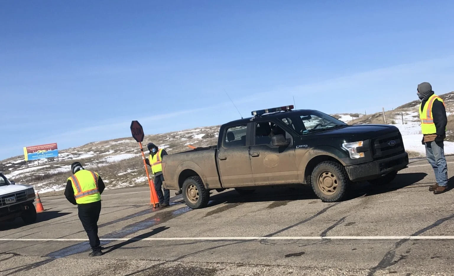 Cheyenne River Sioux Tribe Sets up Check Points on Highway to Protect Citizens from Covid19