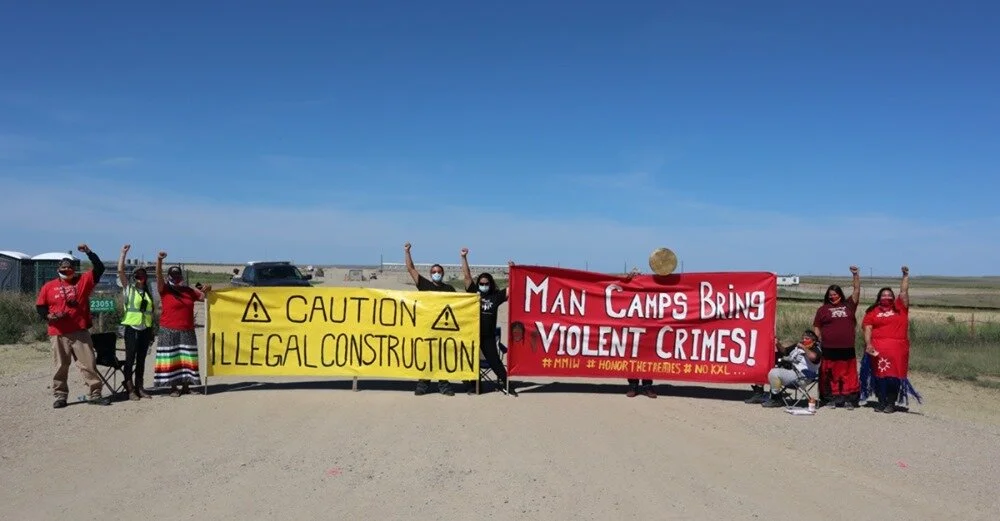 Frontline South Dakota Indigenous Groups Shut Down Illegal KXL Man Camp Construction