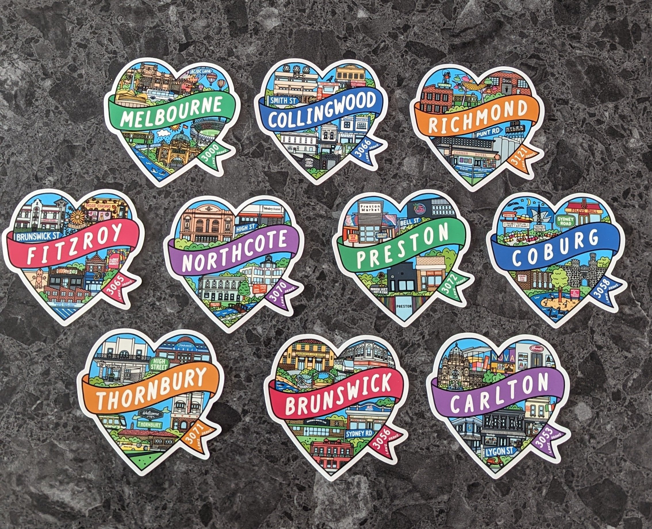 Suburb Stickers