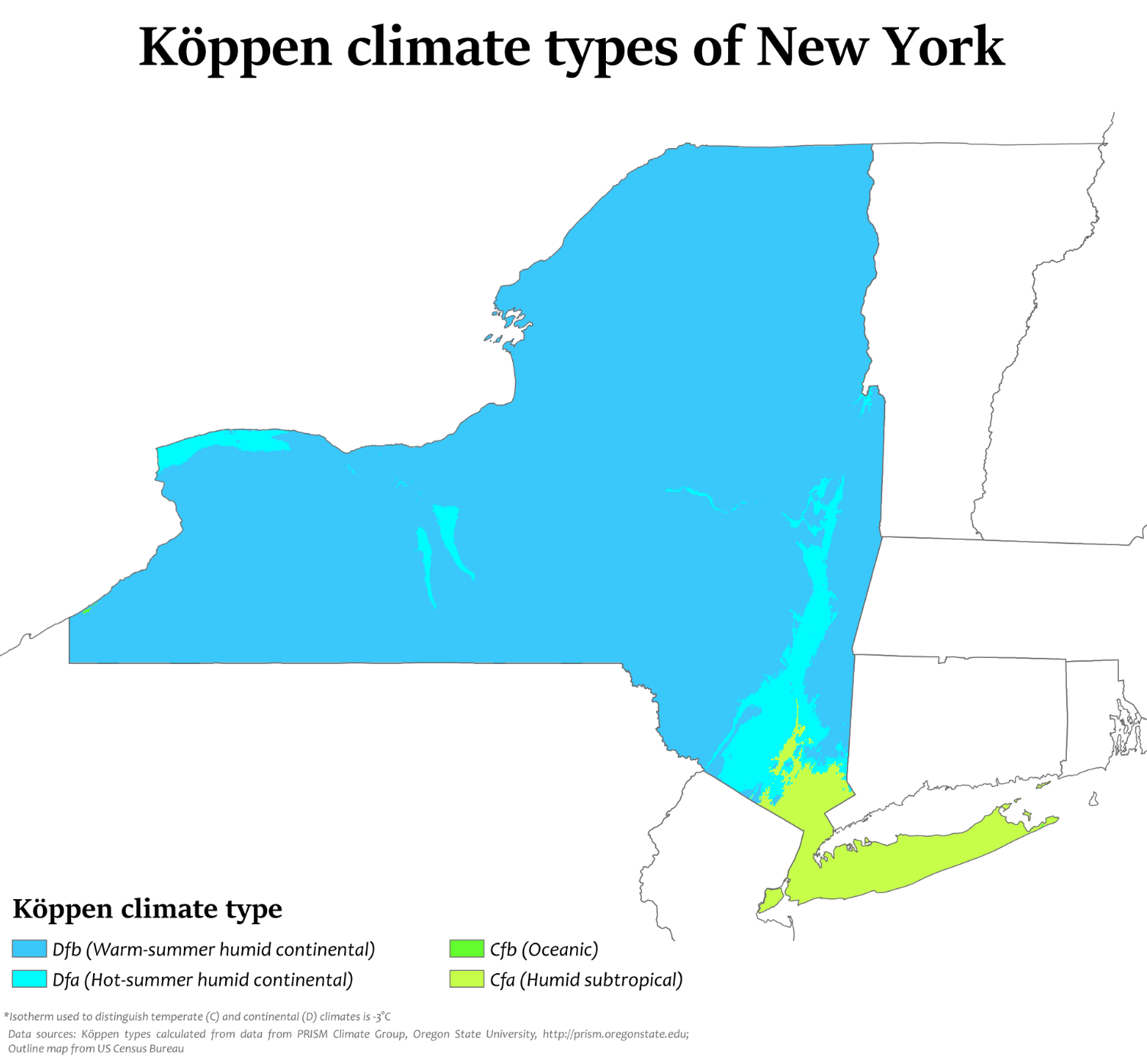 Climate Types in New York