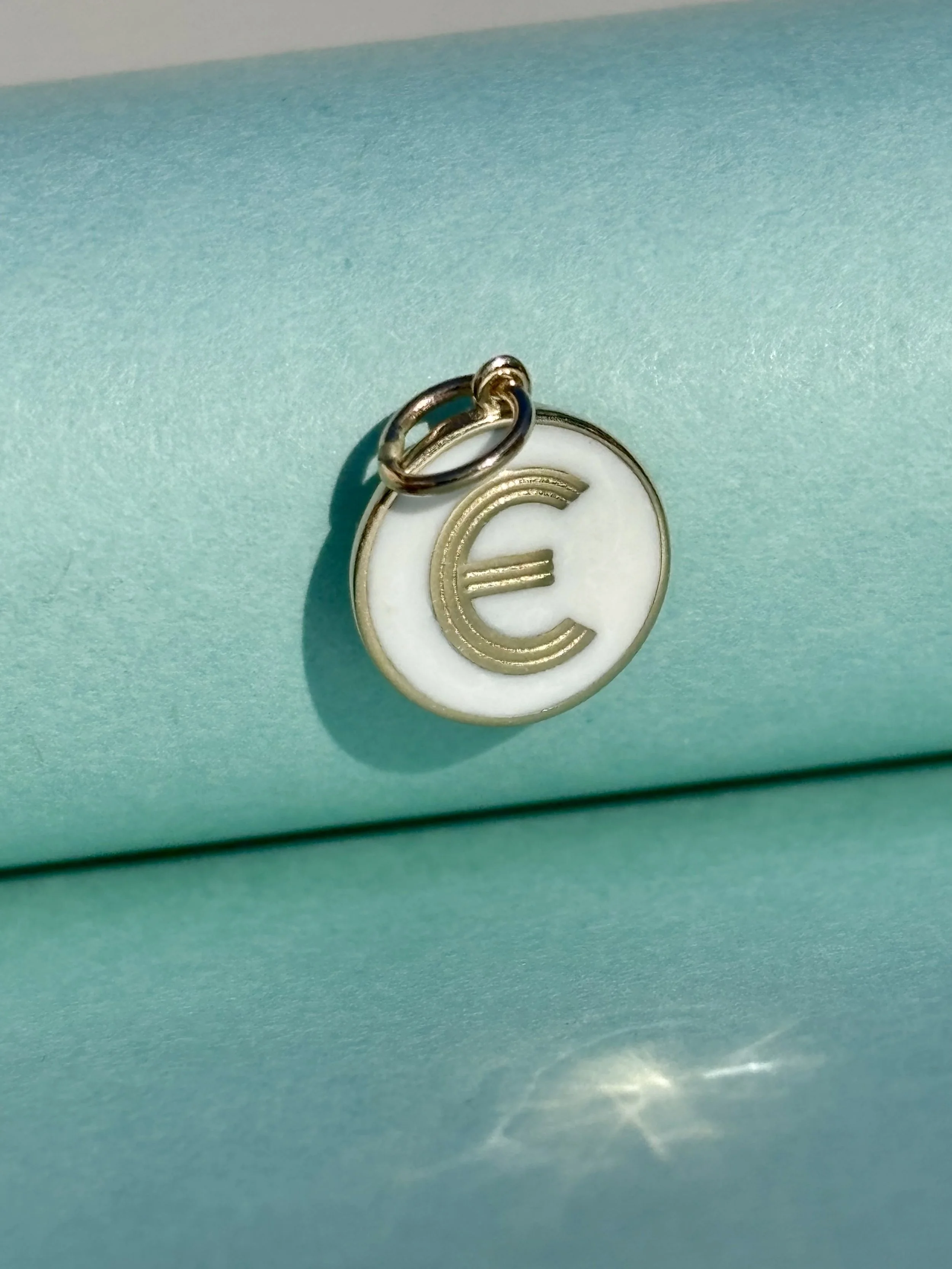 mini art deco letter charm