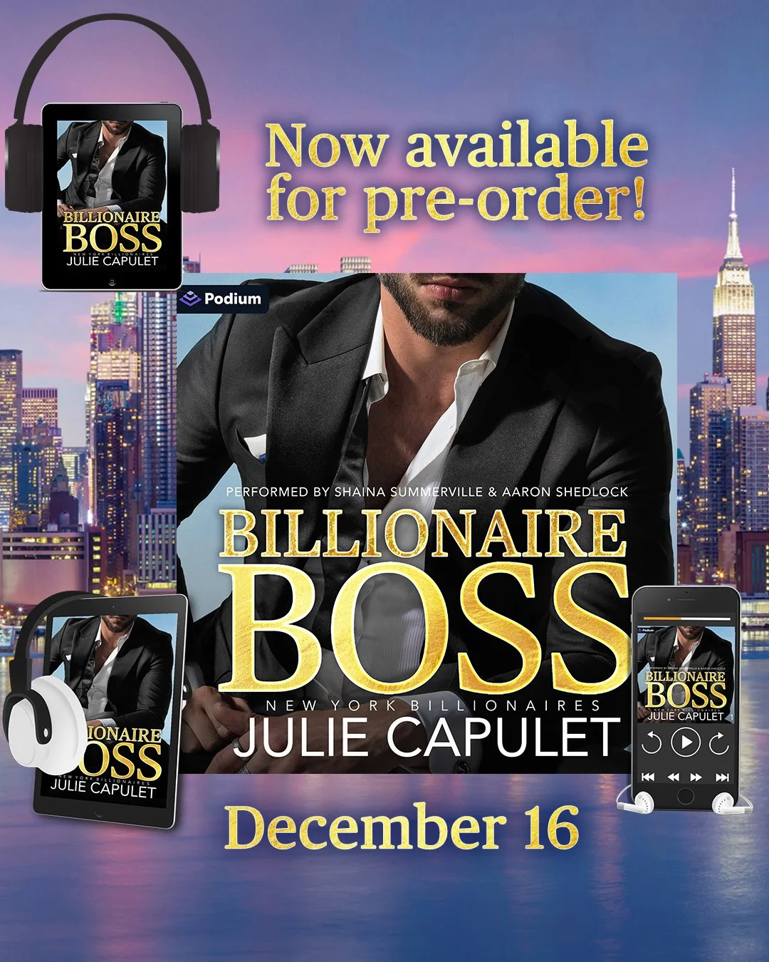 𝔹𝕚𝕝𝕝𝕚𝕠𝕟𝕒𝕚𝕣𝕖 𝔹𝕠𝕤𝕤 is coming to audio on December 16! Now available for pre-order! 💎

Narrated by the amazing Aaron Shedlock and Shaina Summerville 😍😍

𝐎𝐮𝐫 𝐝𝐞𝐚𝐥 𝐰𝐚𝐬 𝐬𝐢𝐦𝐩𝐥𝐞. 𝐎𝐧𝐞 𝐧𝐢𝐠𝐡𝐭. 𝐅𝐚𝐤𝐞 𝐧𝐚𝐦𝐞𝐬. 𝐍𝐨 