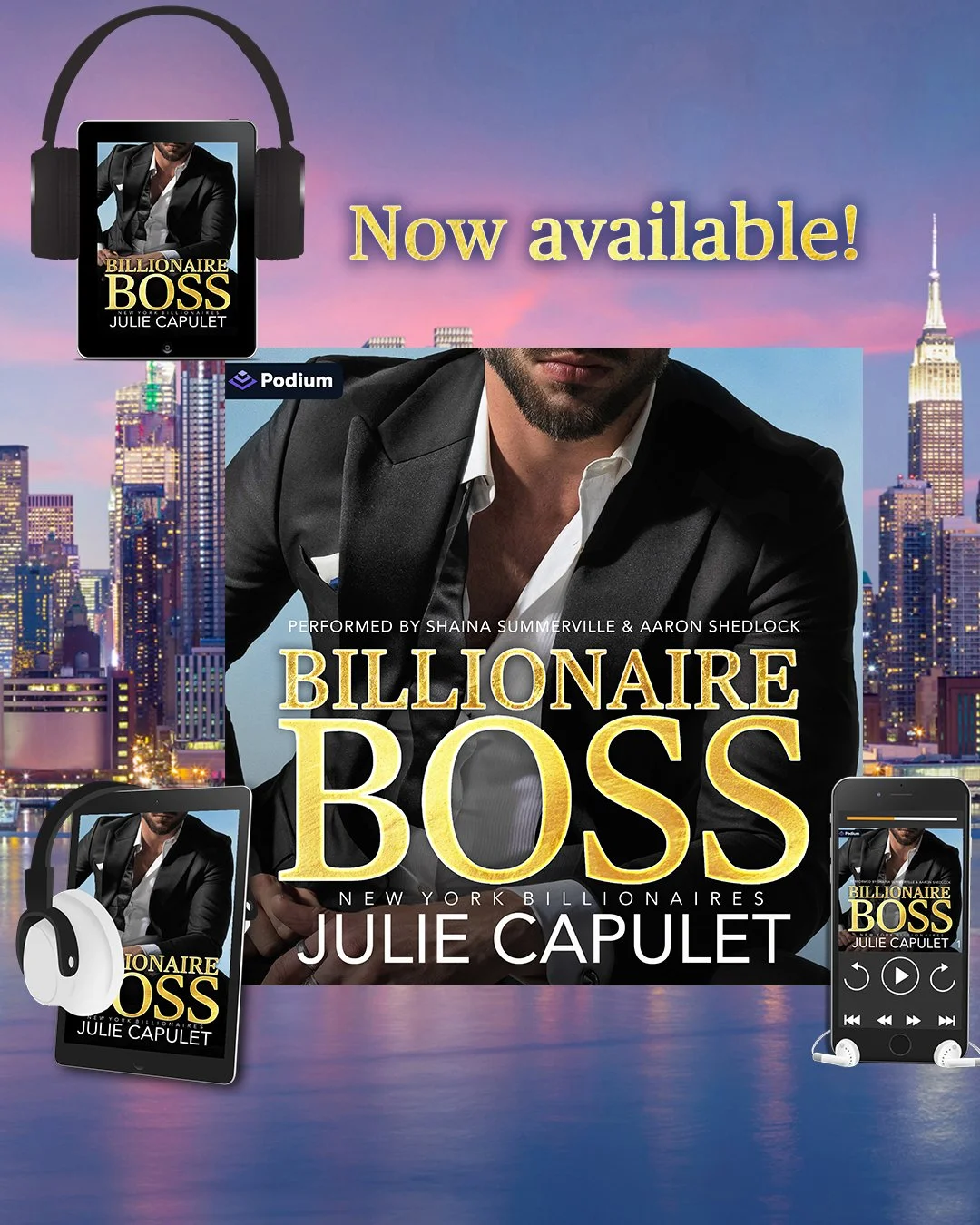 New release! The audiobook of Billionaire Boss is now available! 💛🥰💍🌹🔥🎧

Narrated by Shaina Summerfield and Aaron Shedlock 😍😍

Our deal was simple. One night. Fake names. No strings attached. Until it turns out he&rsquo;s my new boss...

I co
