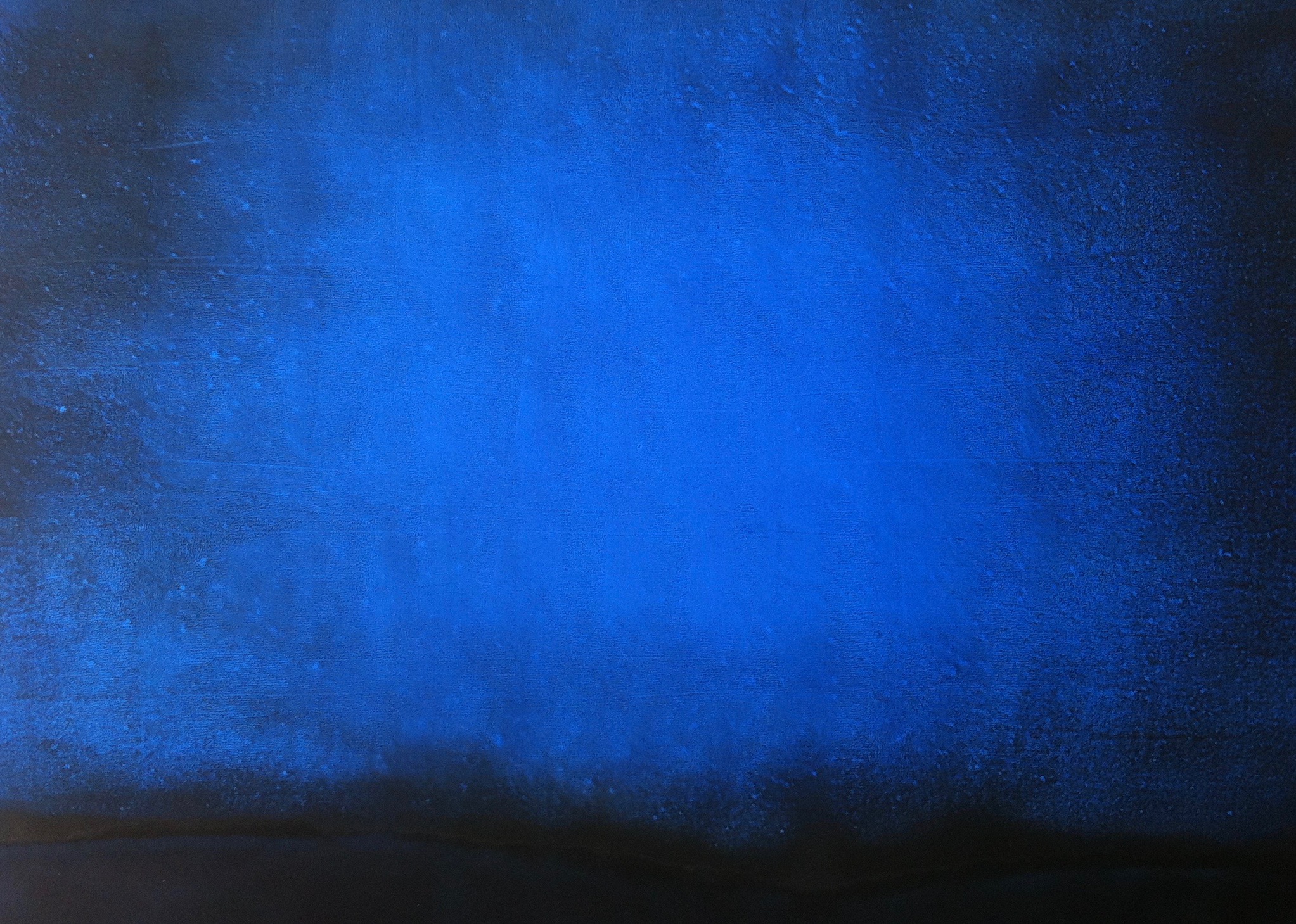  Untitled (Cobalt), 2013. Oil on Paper, 26 x 35 inches. Exhibited in “blue.”at Nassau County Museum of Art, 2020. 
