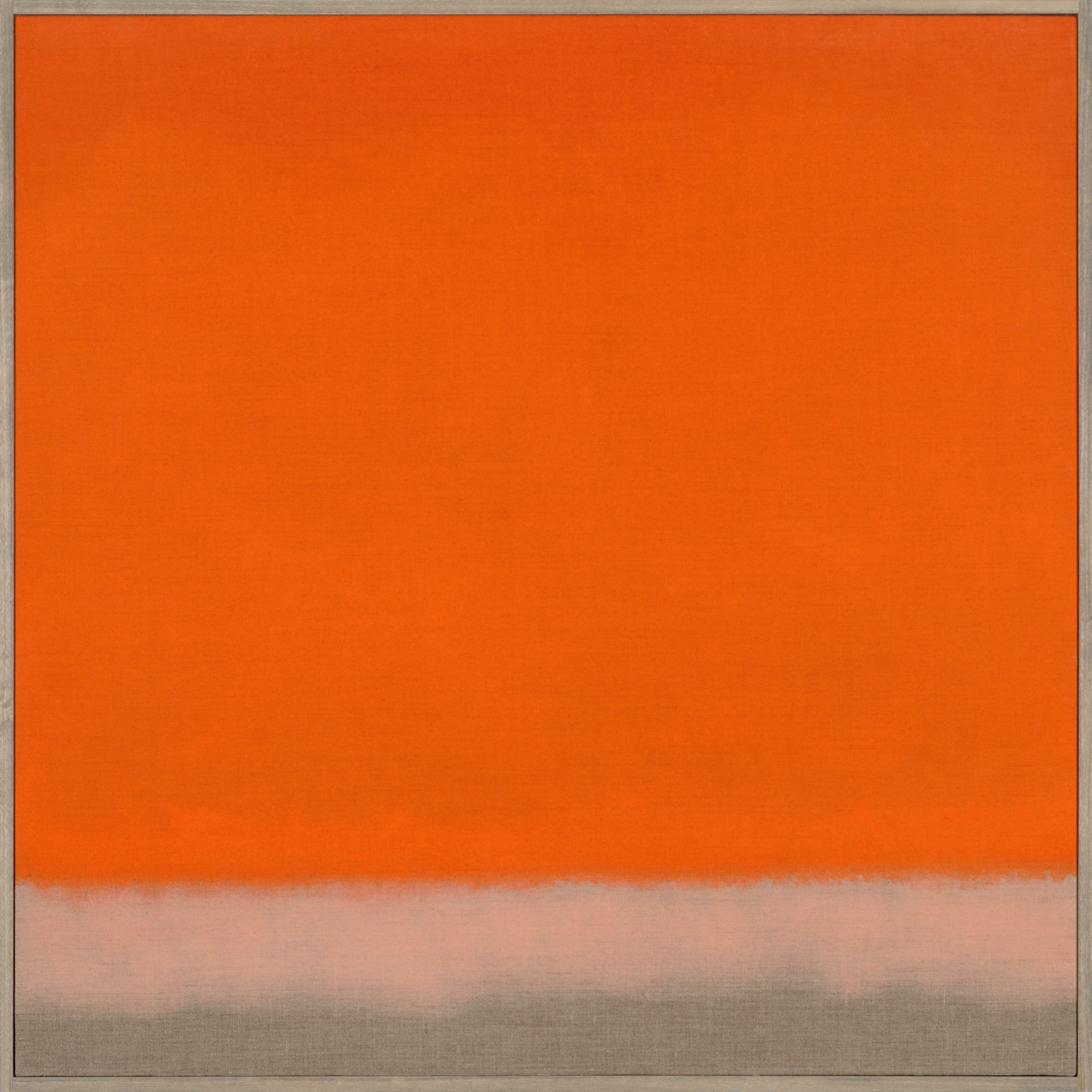  Untitled (Red Orange), 2014. Oil on Linen, 36 x 36 inches. Private Collection. 