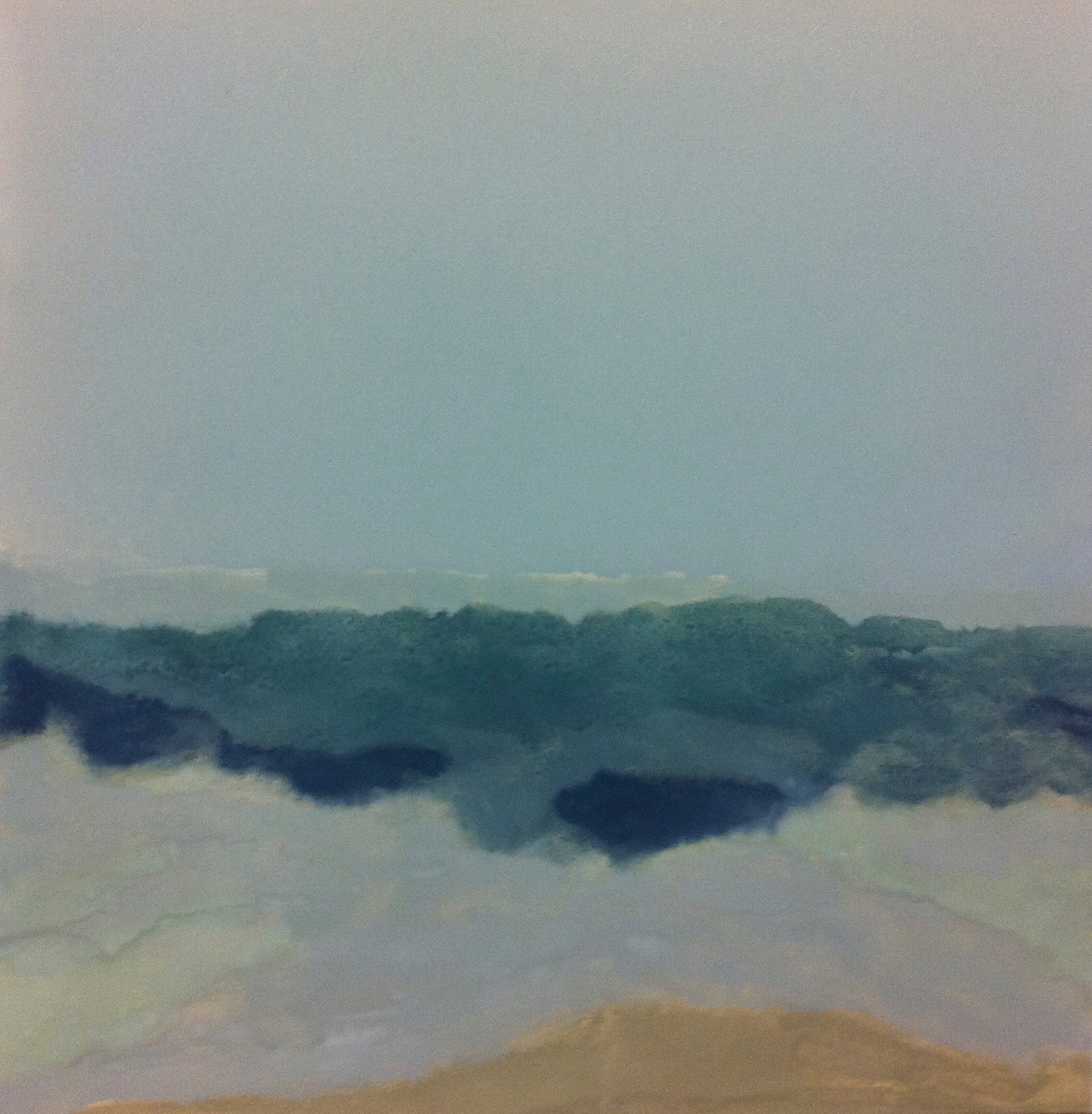  Morning at Hither Hills, Montauk, 2011. Oil on Paper, 31 x 31 inches.  Private Collection. 