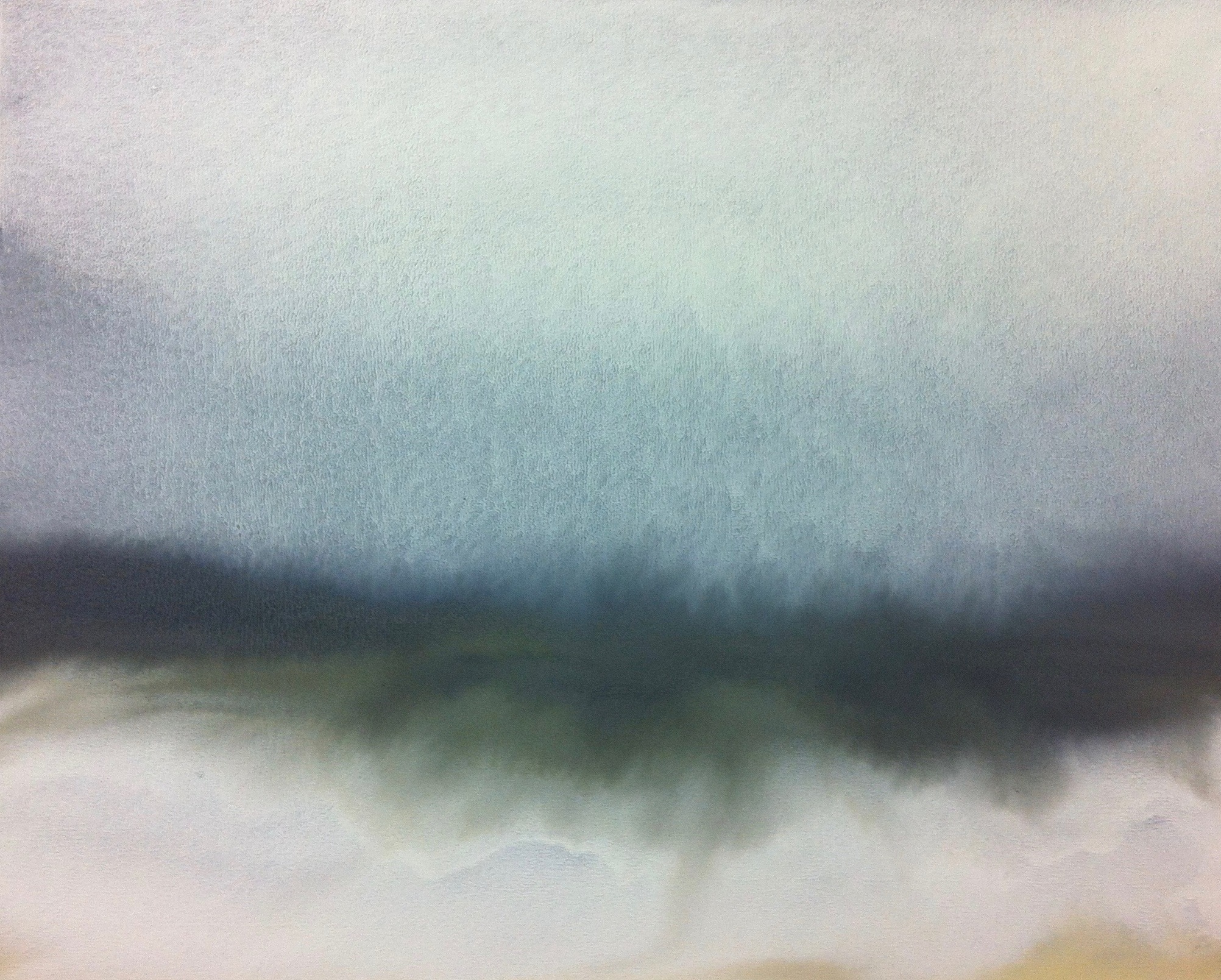  Big Waves at Georgica Beach, East Hampton, 2012. Oil on Paper (Diptych), 31.75" x 39.75" each.  Francis J. Greenburger / Art in Buildings Collection. 