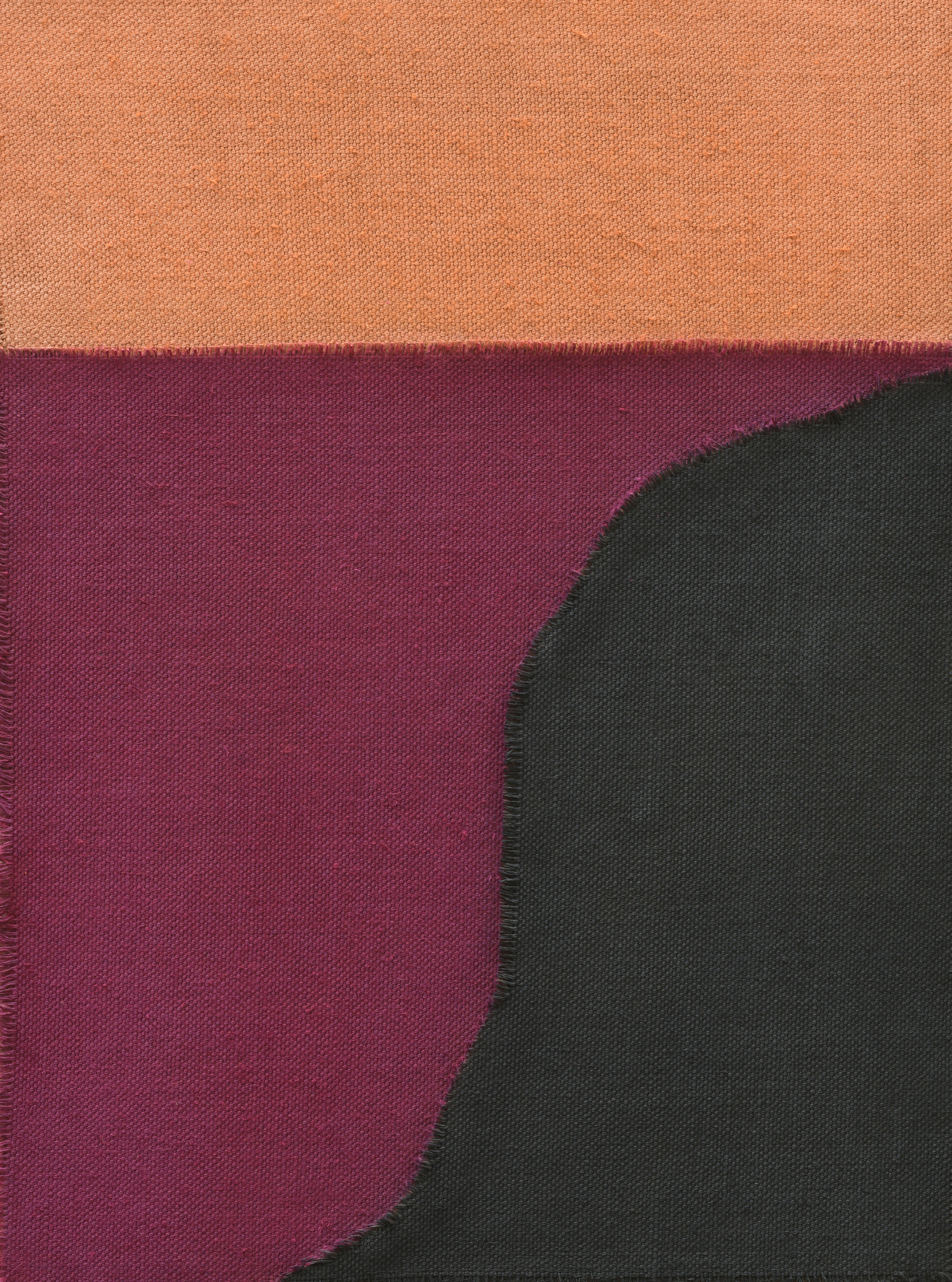  Untitled (Hot Orange / Pink), 2019. Oil on Collaged Linen, 16 x 12 inches.  