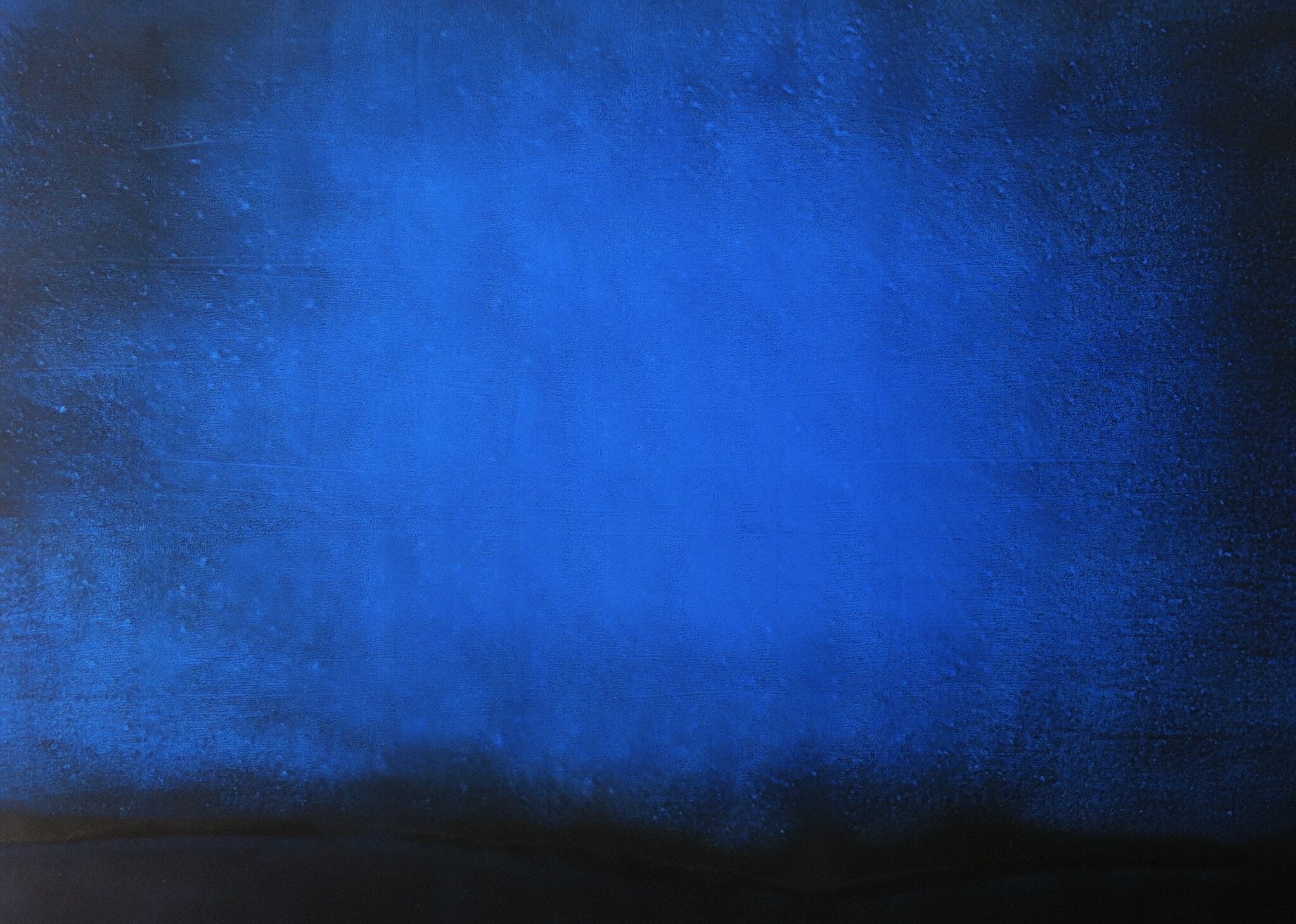  Untitled (Cobalt), 2013. Oil on Paper, 26 x 35 inches. Exhibited in “blue.”at Nassau County Museum of Art, 2020.  Nassau County Museum of Art Permanent Collection. 