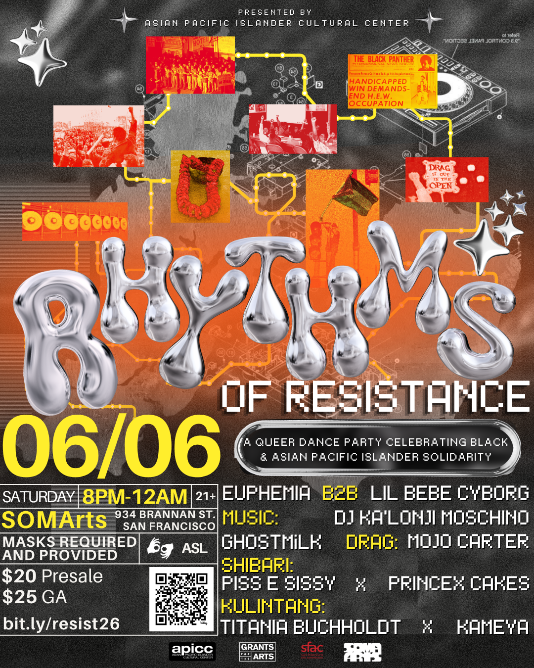 RHYTHMS of RESISTANCE: Queer Dance Party Celebrating Black &amp; AAPI Solidarity (Presented by King LOTUS BOY, Piss E Sissy, and EUPHEMIA)