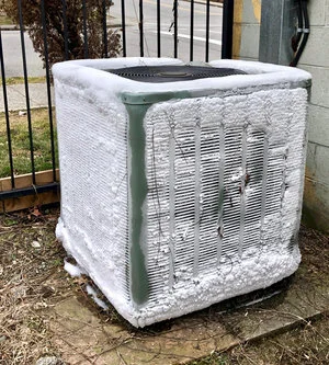 frozen hvac unit