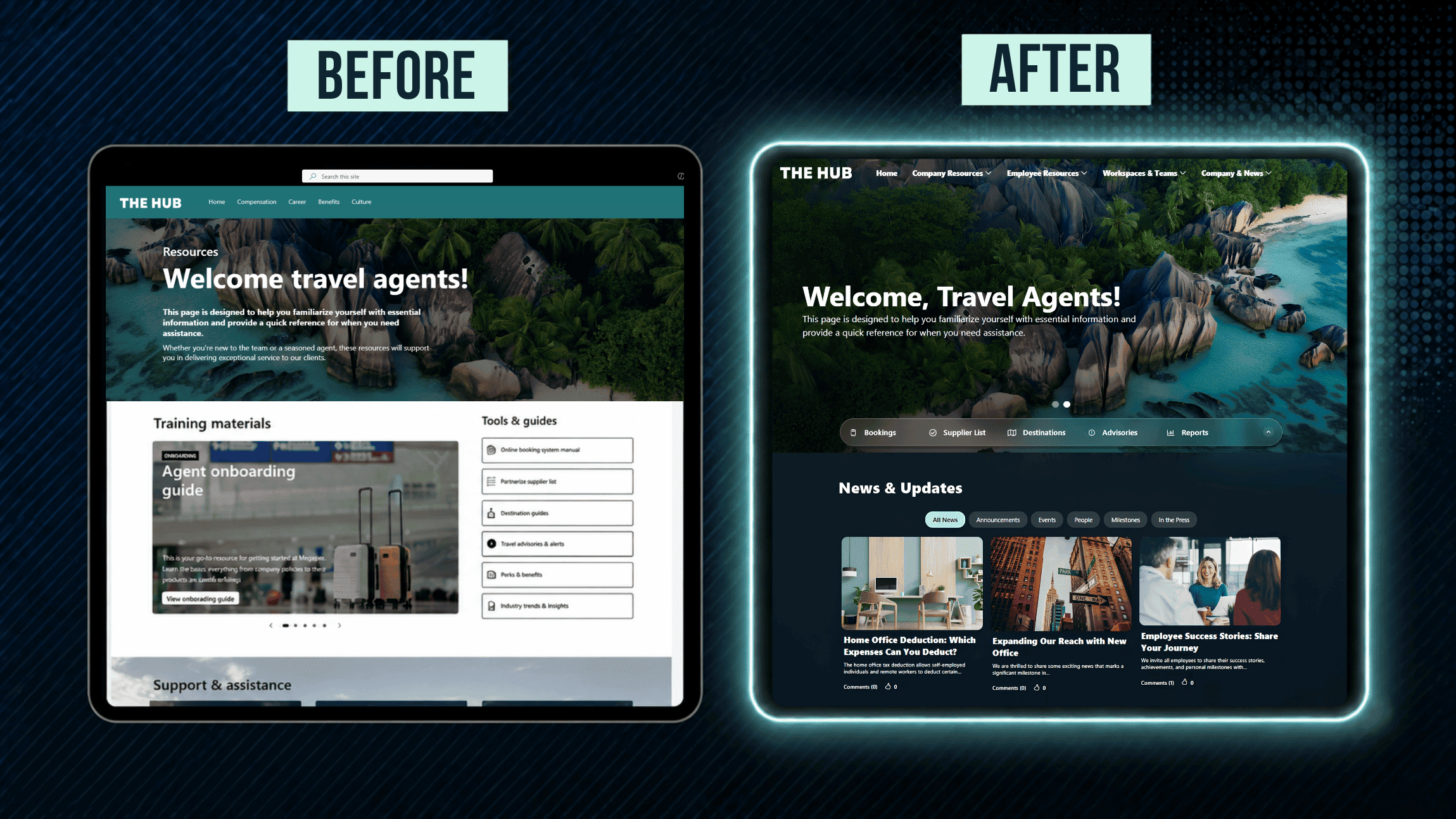 4 SharePoint Page Design Transformations: Before and After Examples for 2026