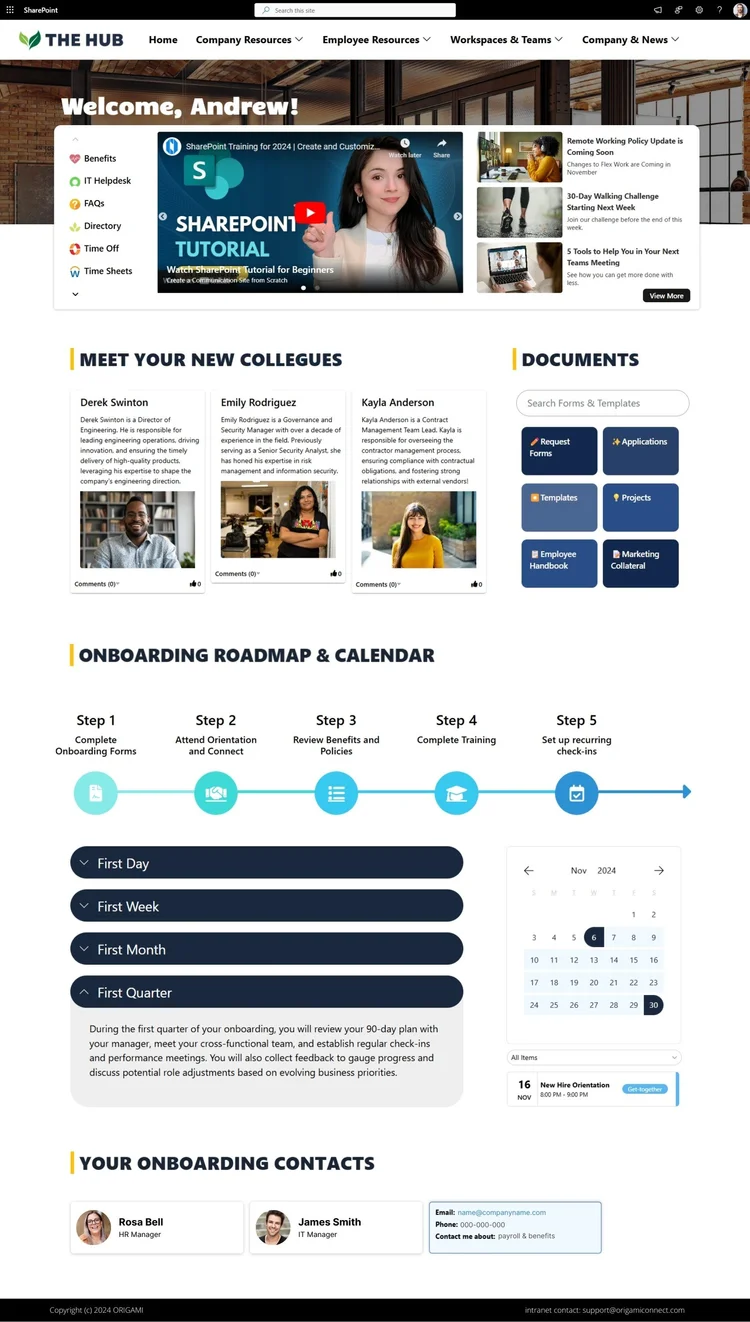15 Modern SharePoint Intranet Site Examples for 2024 — Origami