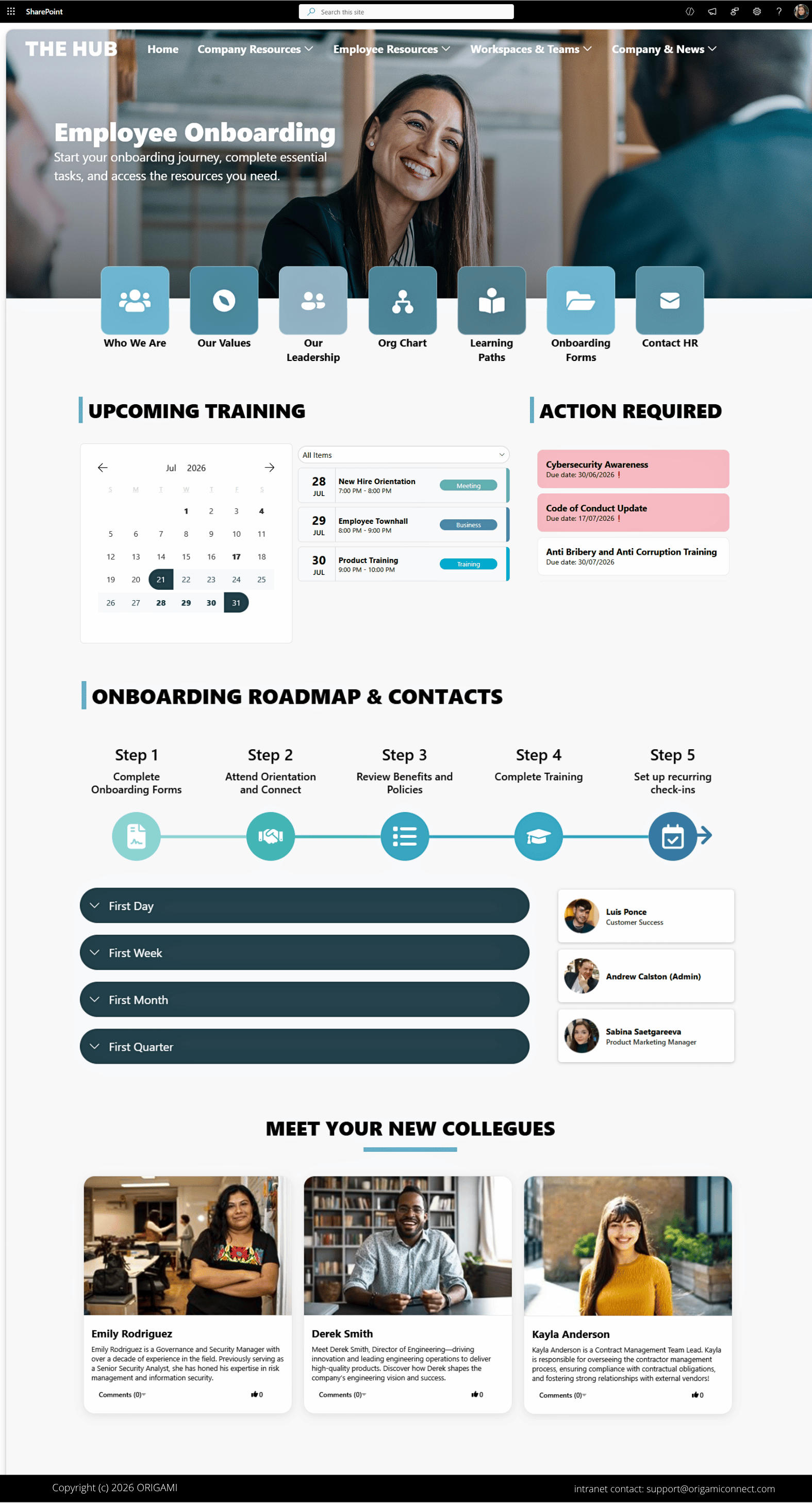 SharePoint Employee Onboarding Portal Template