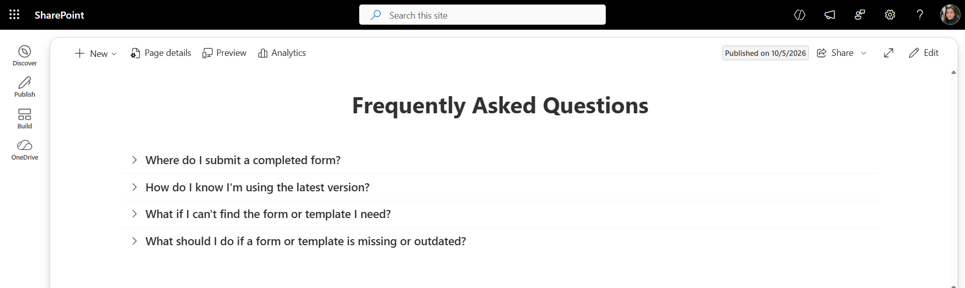 SharePoint-faq-web-part
