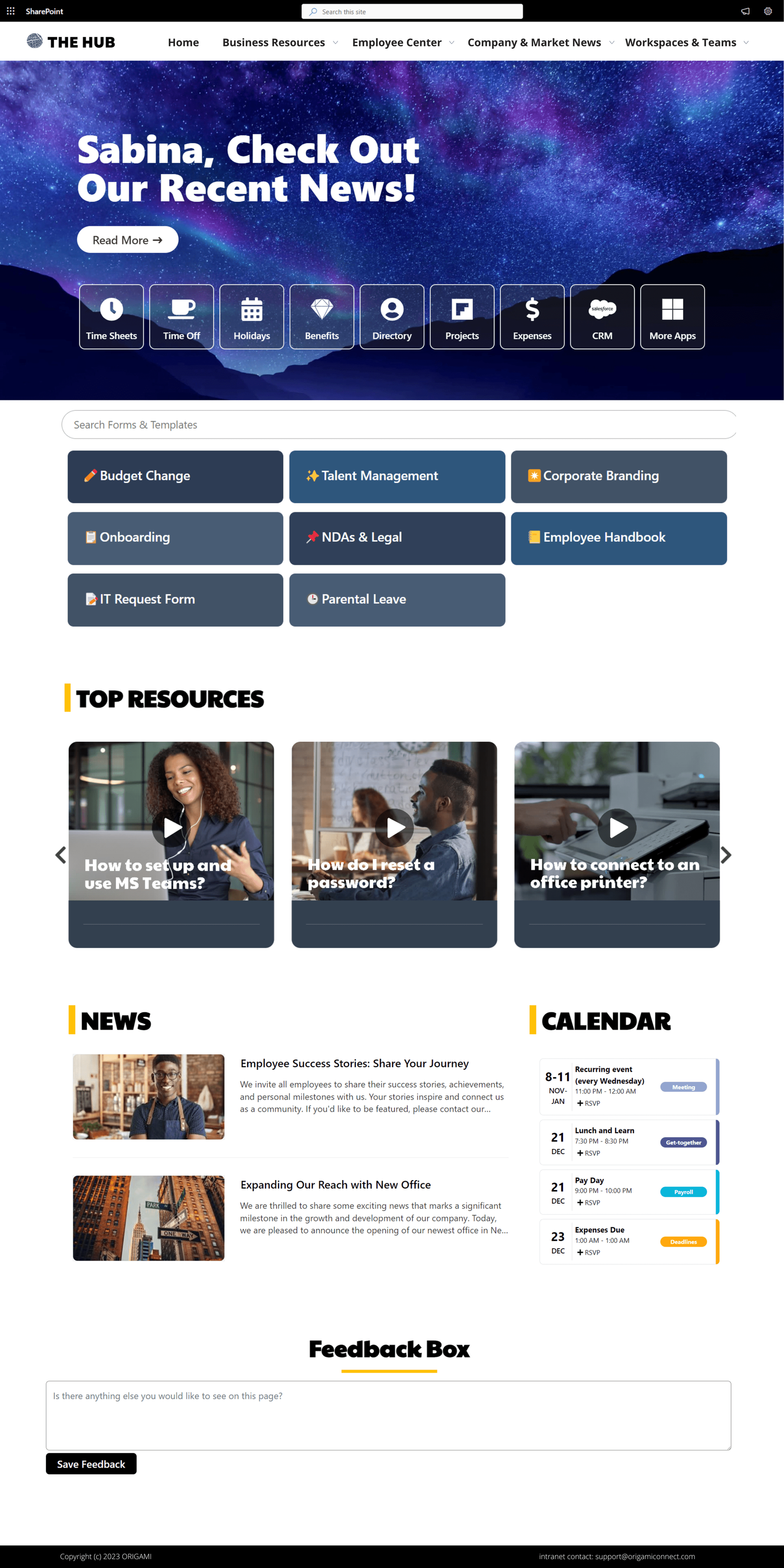 7 Stunning SharePoint Design Ideas to Inspire You in 2026 — Origami