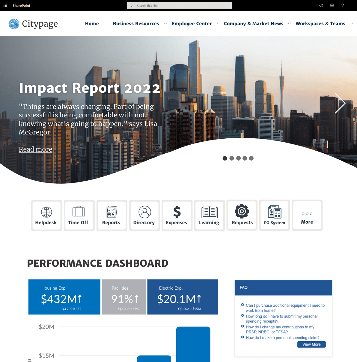 15 Modern SharePoint Intranet Site Examples for 2023 — Origami