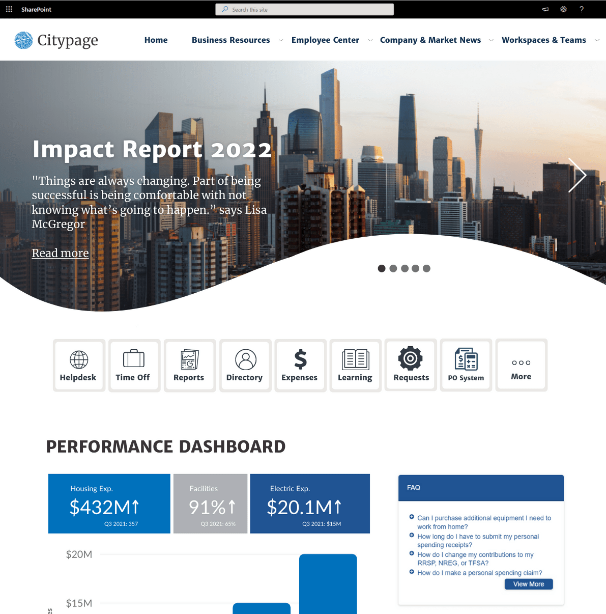 15 Modern SharePoint Intranet Site Examples for 2024 — Origami