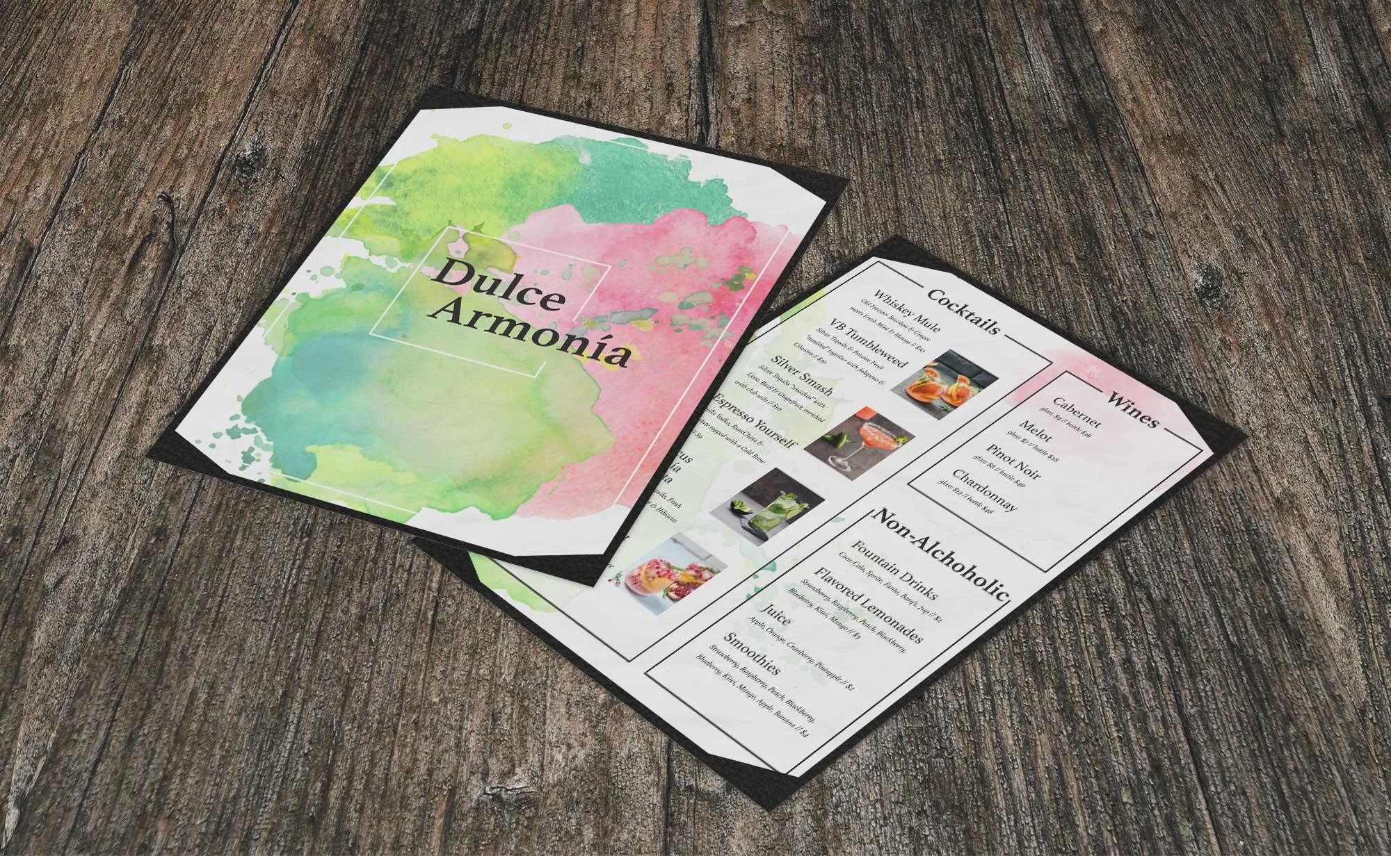 Dulce Armonia Restaurant Logo and Menu