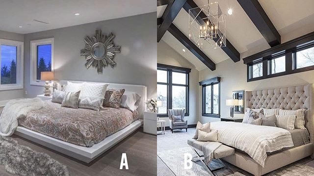 Team short headboard or Team tall headboard? Vote below 👇🏻 A or B?

#bedroom #relax #relaxation #sanctuary #clean #bedroomdesign #wardrobe #dresser #curtains #accentchair #wallart #throwpillow #patern #blinds #towsleyconstruction #yqgrenovations #r