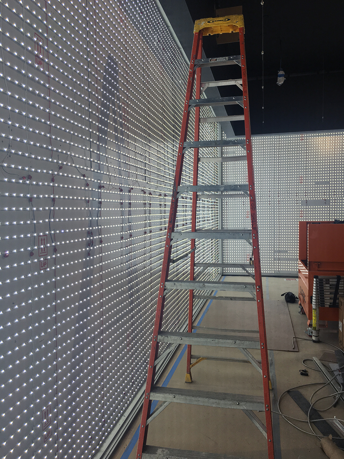installation led panels for simulated view