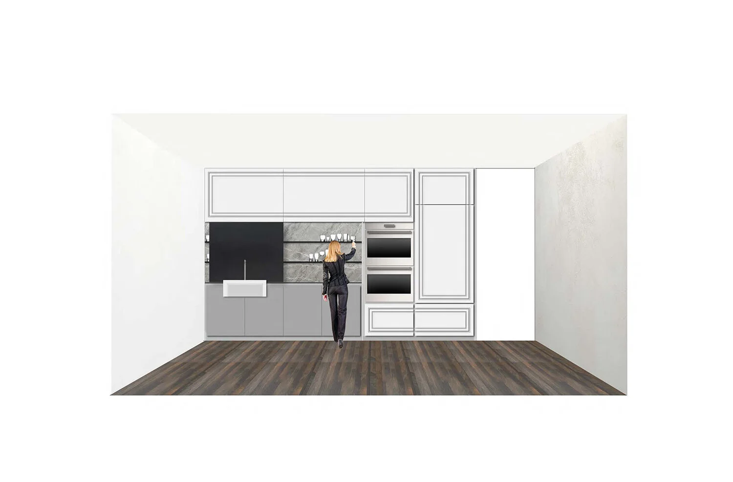 Boiserie Clad Kitchen