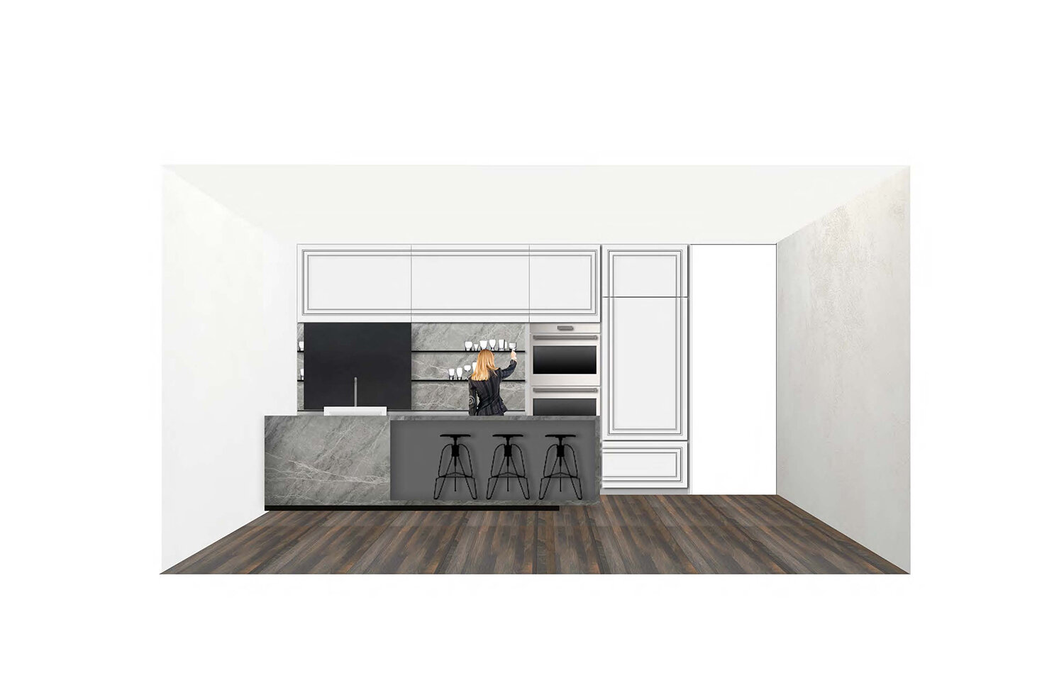 Boiserie Clad Kitchen