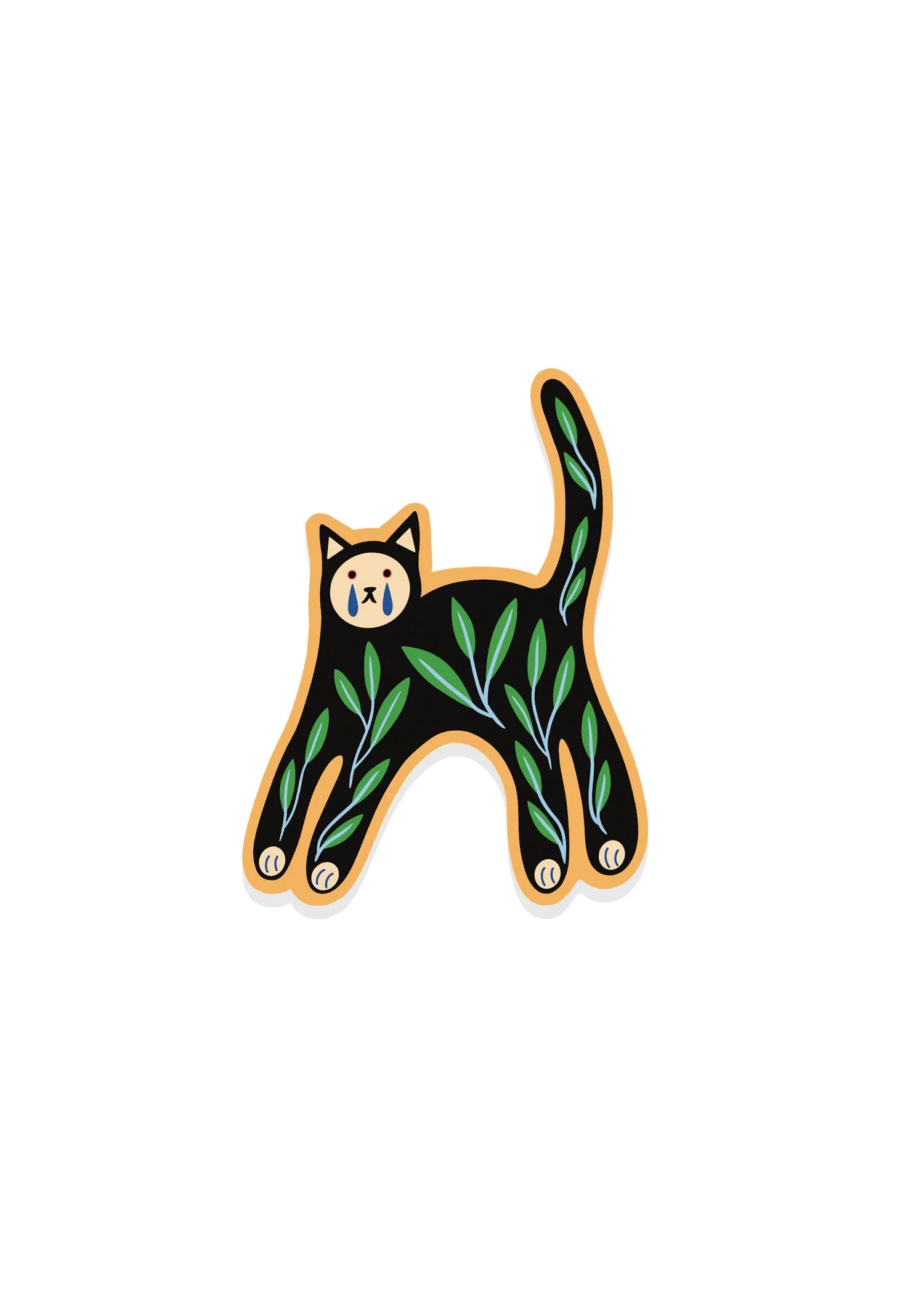 Crying Cat Sticker