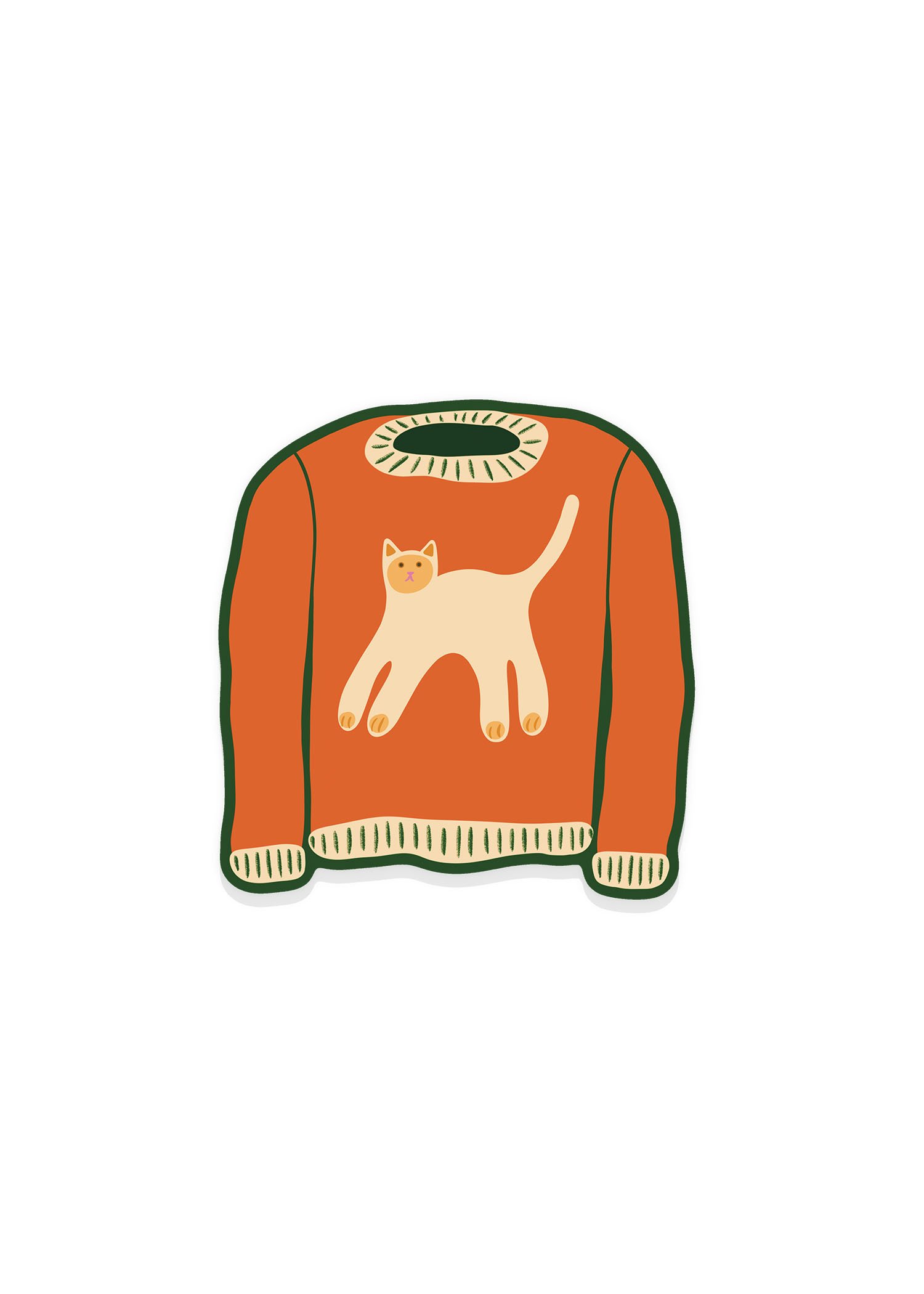 Cat Sweater Sticker