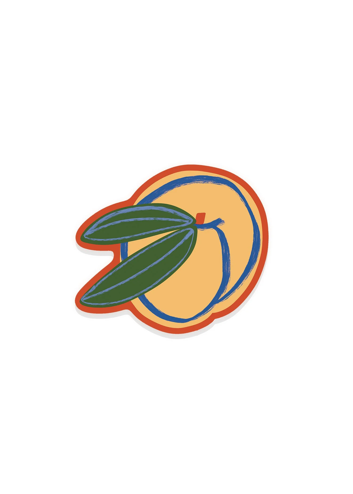 Peach Sticker