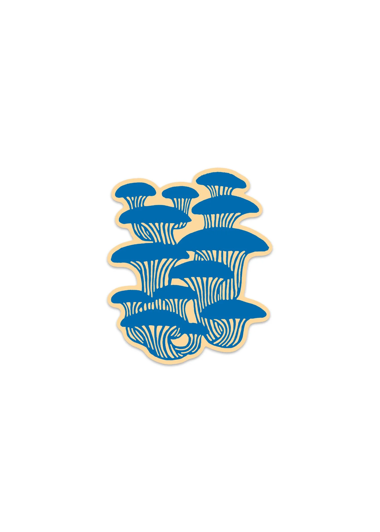 Blue Oyster Mushrooms Sticker Christine Witmore.jpg
