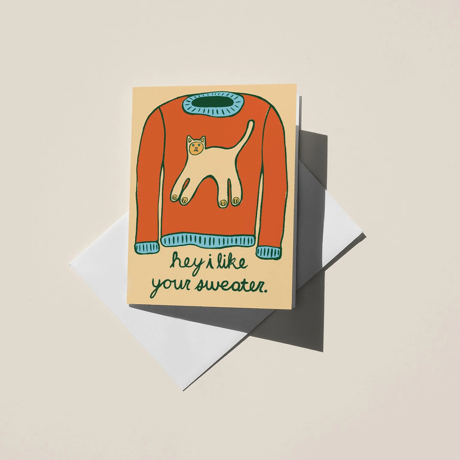 Cat Sweater Card