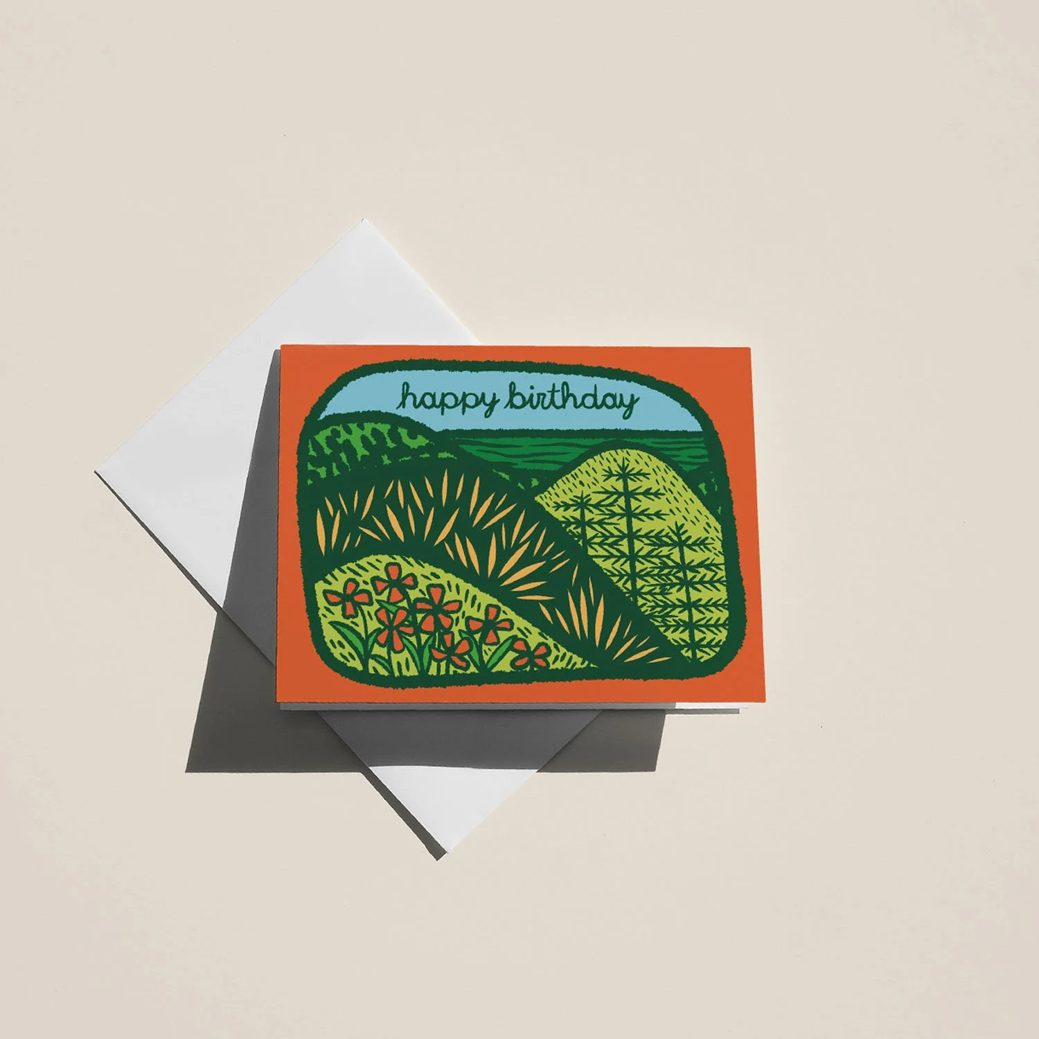 Happy Birthday Mountain Card