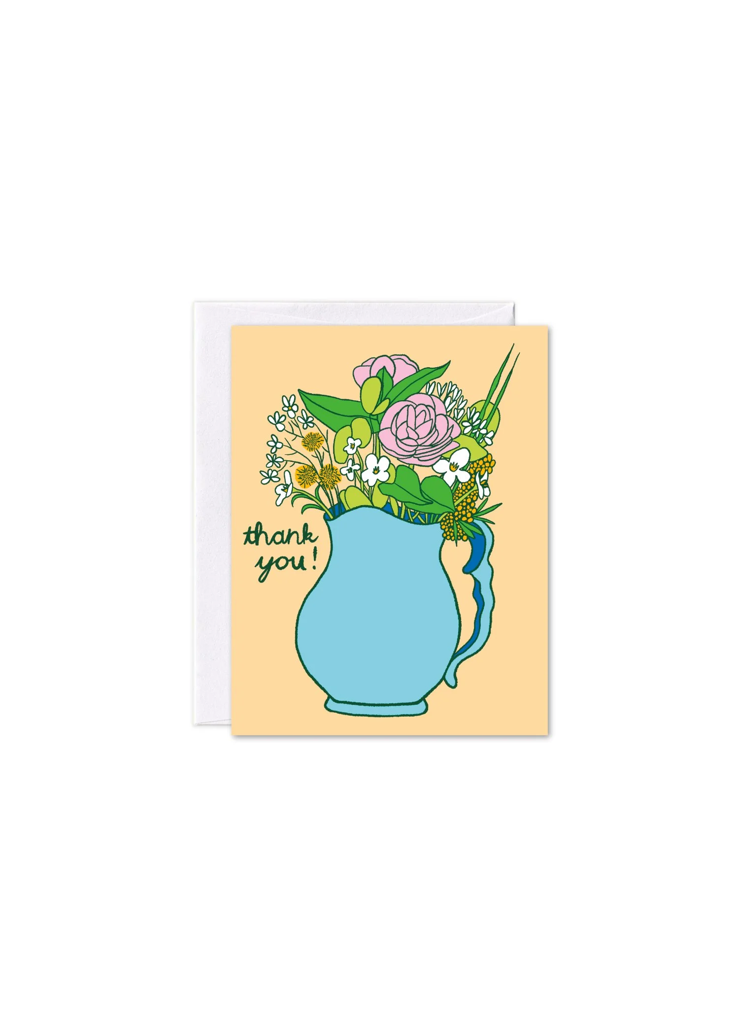 Thank You Blue Pitcher Card