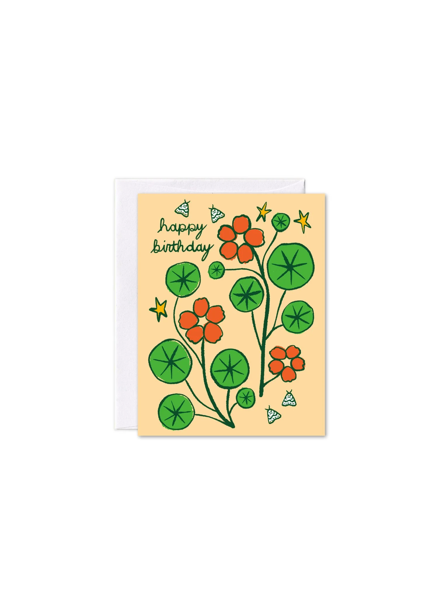 Happy Birthday Nasturtiums Card