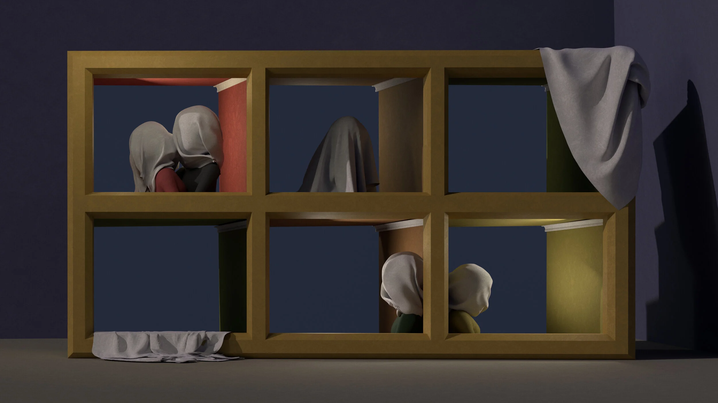 Desperate Hunger - Based on The Lovers II, 1928 and Empty Mask, 1928 by René Magritte.