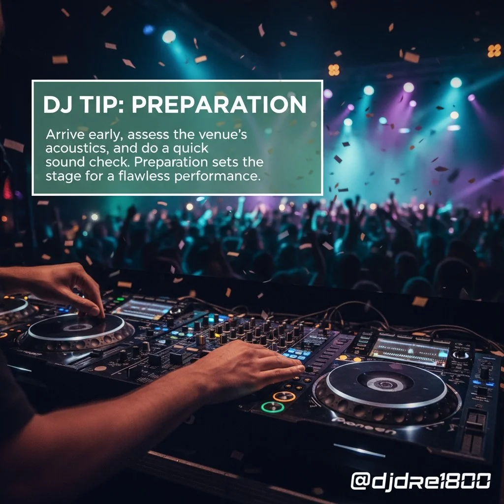Preparation is the secret sauce. Arrive early, assess the acoustics, test every cable, and know your equipment inside out. When you're dialed in, your audience feels it. 🎵 #DJLife #EventProduction