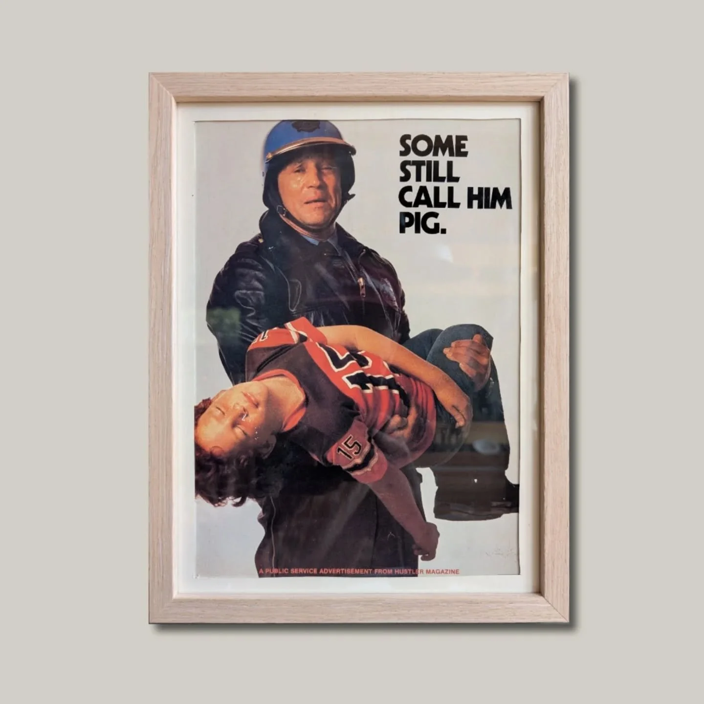 Framed, timeless public service announcement from Hustler Magazine.