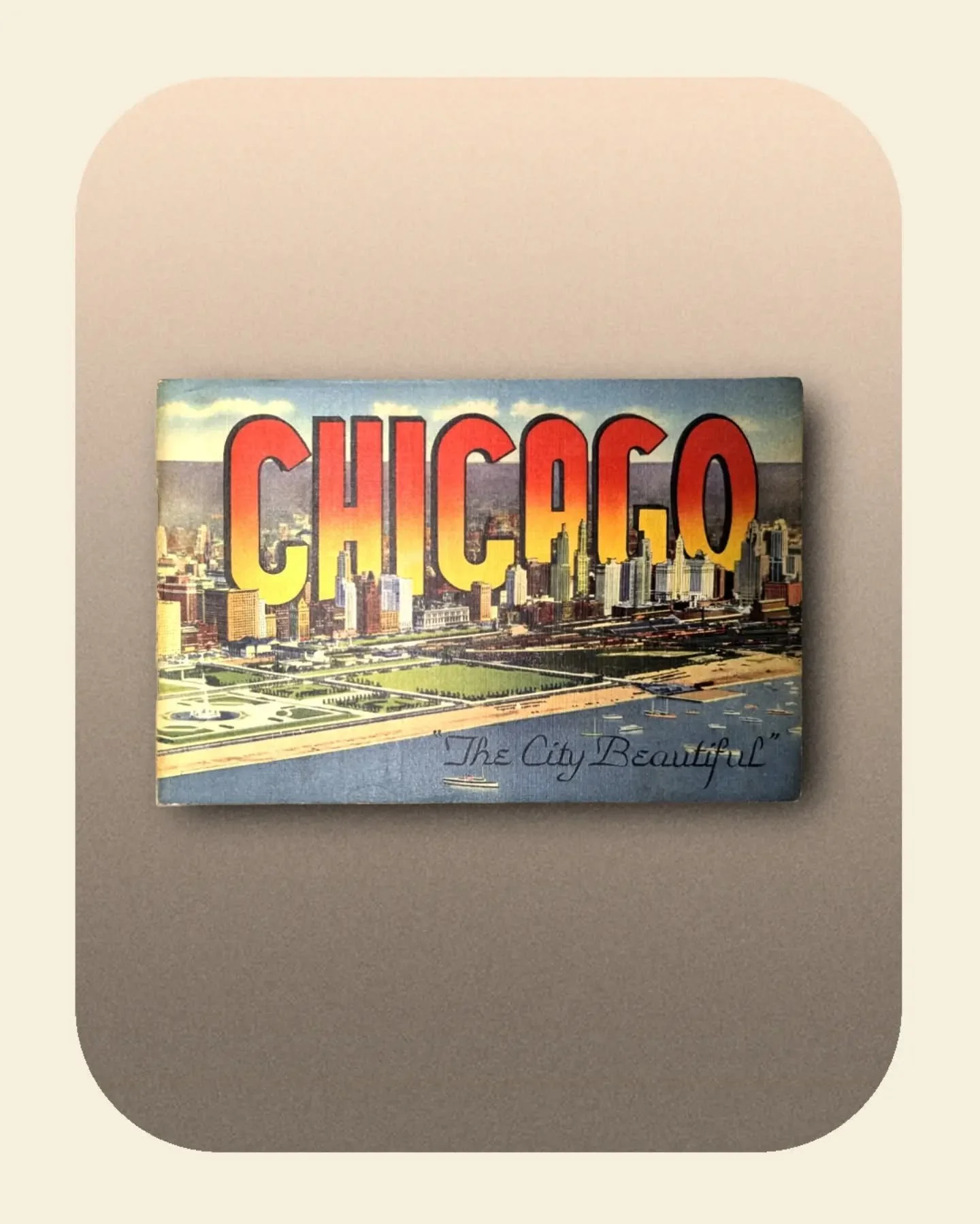 Chicago - The City Beautiful - Oversized Chicago tourism pamphlet featuring architectural information on nearly every building in the 1947 Chicago skyline. So old the old post office is referred to as the "new" post office 🌃.

Find it in t