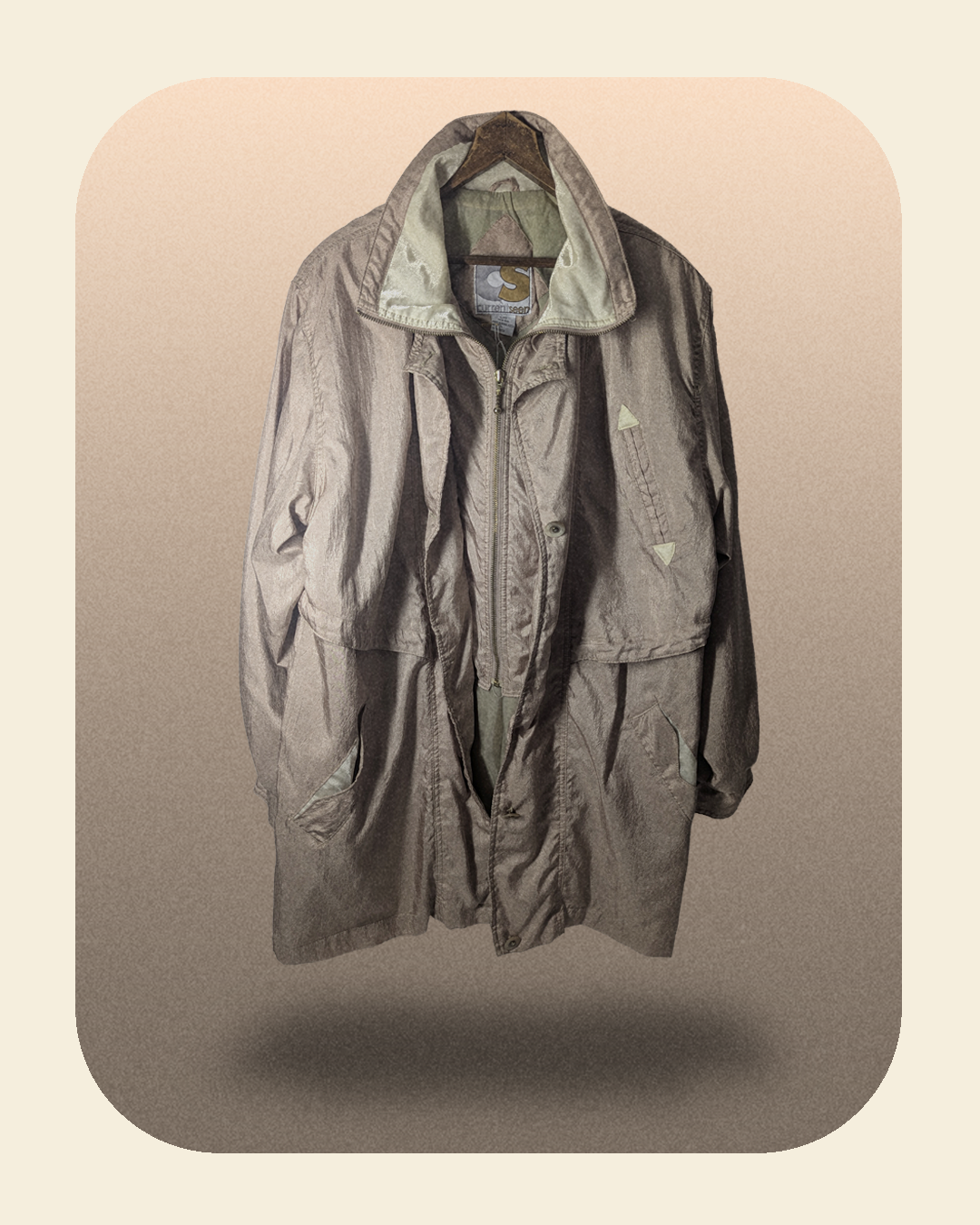 Current Scene Gold Rain Coat