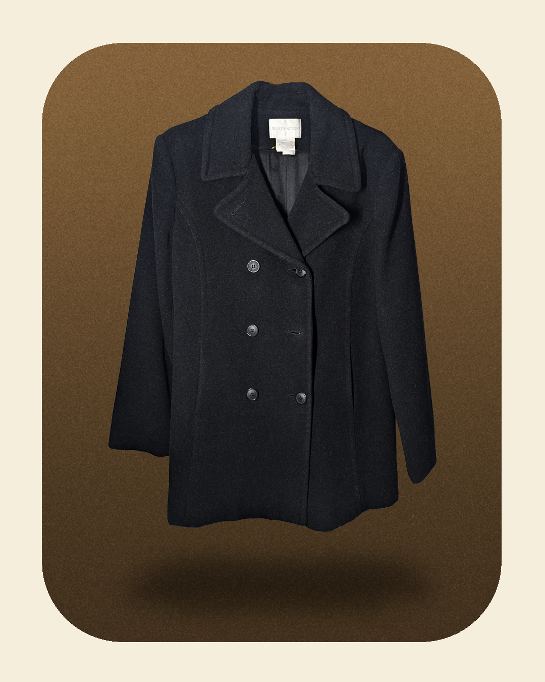 Worthington Black Pea Coat
