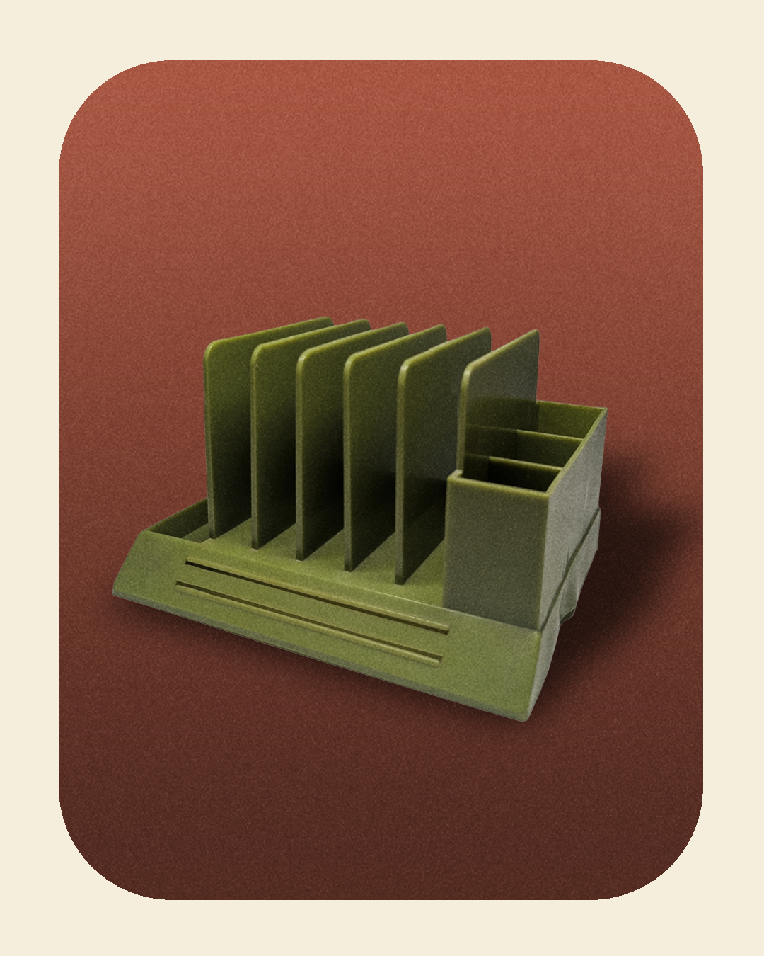 Plastic Green Desk Organizer