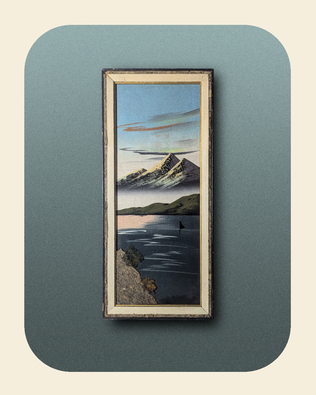 Japanese Scenic Boat Painting