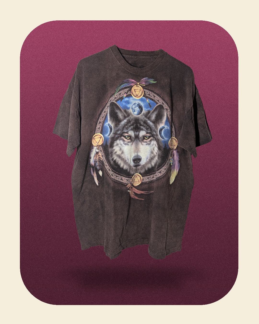 0226-04-045_Native American Wolf brown_purple t-shirt.png