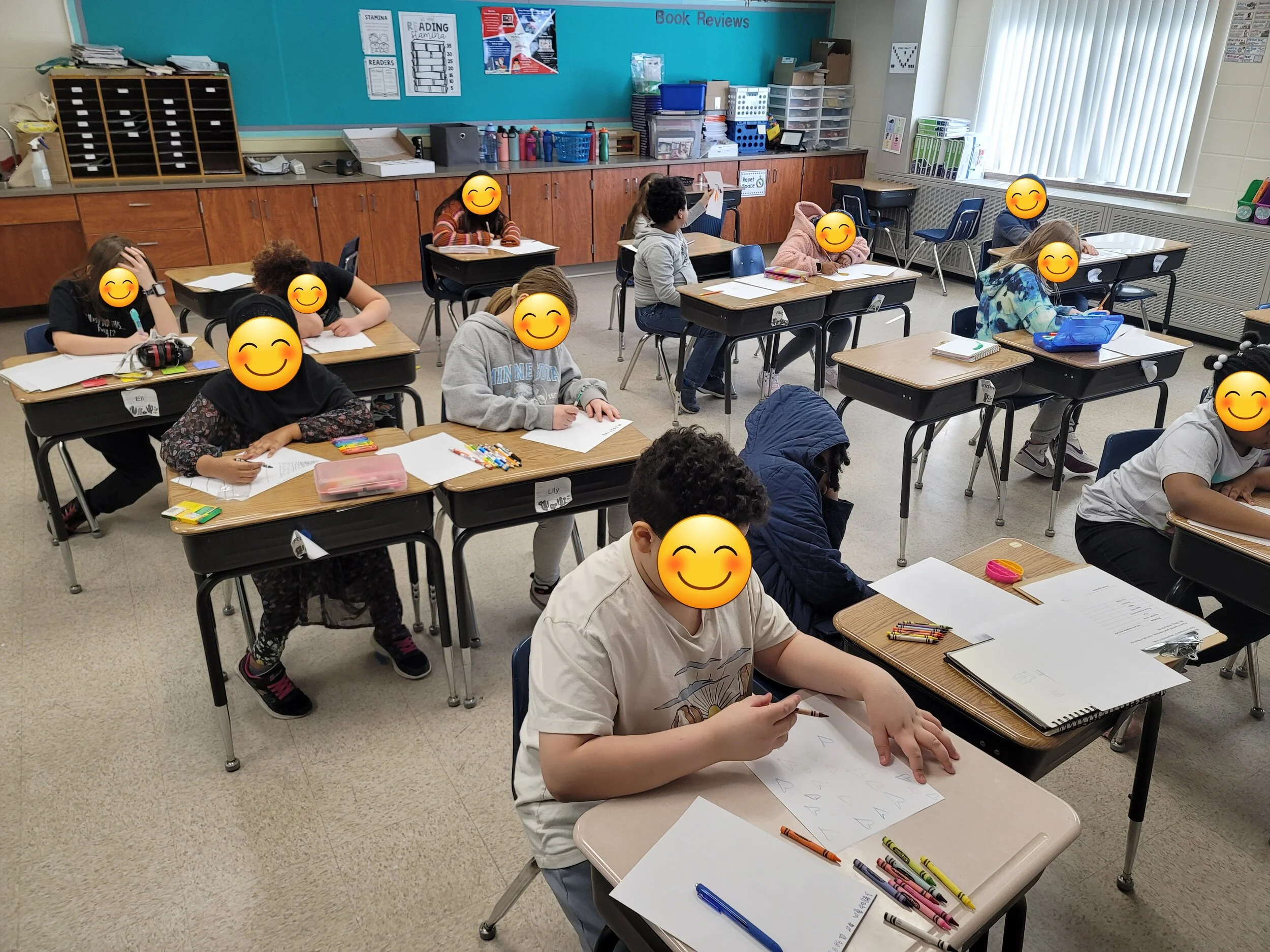 3rd grade classroom using Color Mending Therapy
