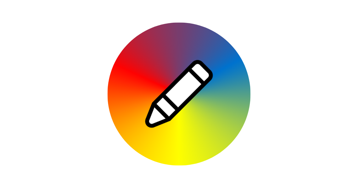 Color wheel with a paintbrush icon in the center